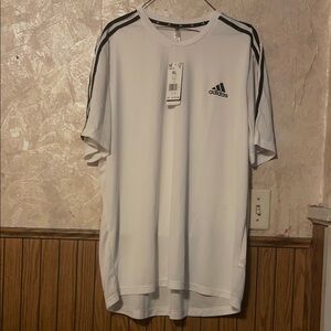 Black & white short sleeve adidas shirt (XL)(nwt)